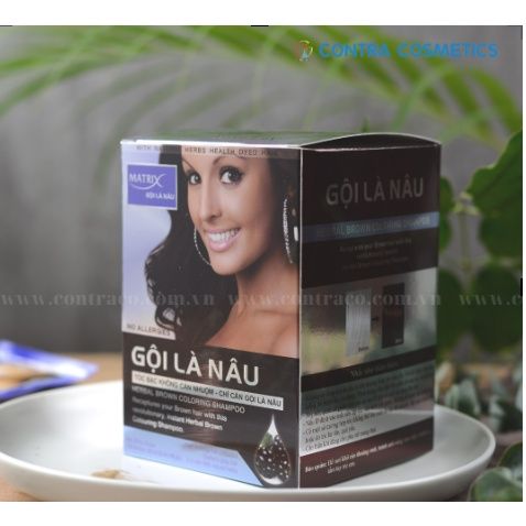  Dầu gội phủ bạc gội là Nâu tóc cấp tốc gói 30ml - Contra Cosmetics 