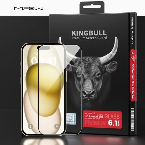  Kính Cường Lực Mipow Kingbull 3D HD SILK iPhone 15 Series 
