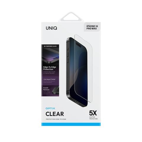  Kính cường lực Iphone 16 Pro Max UNIQ OPTIX CLEAR 