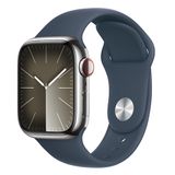  Đồng hồ Apple Watch Series 9 Stainless Steel với dây Sport Band 