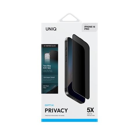 Kính cường lực chống nhìn trộm Iphone 16 Pro UNIQ OPTIX PRIVACY 