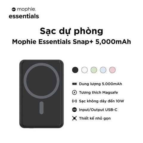  Sạc dự phòng mophie Essentials Snap+  5,000mAh 
