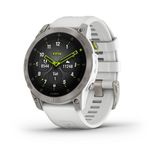  Garmin Epix Gen 2, Sapphire - White Titanium, Silicone Band 