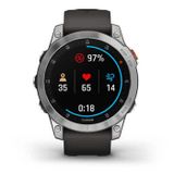  Garmin Epix Gen 2, Slate Steel  with  Silicone Band 