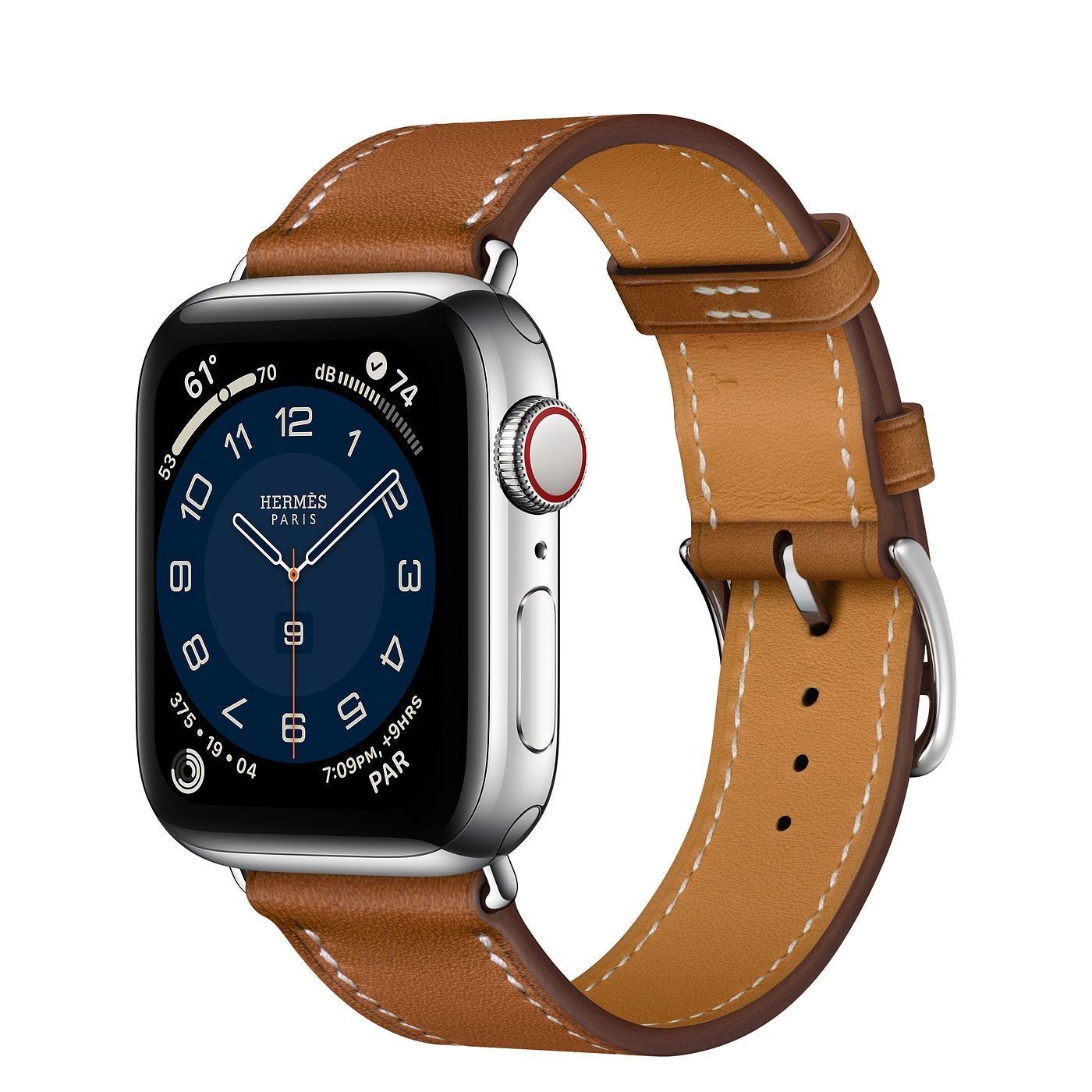 Apple Watch 40mm Hermes Silver Stainless Steel Case with Single Tour Gio Bi n