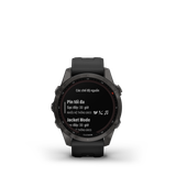  Đồng hồ thông minh fēnix 7S Sapphire Solar, Carbon Gray DLC with Black Silicone Band 