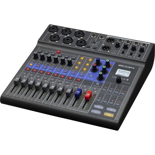  Zoom LiveTrak L-8 Portable 8-Channel Digital Mixer and Multitrack Recorder | Chính Hãng 