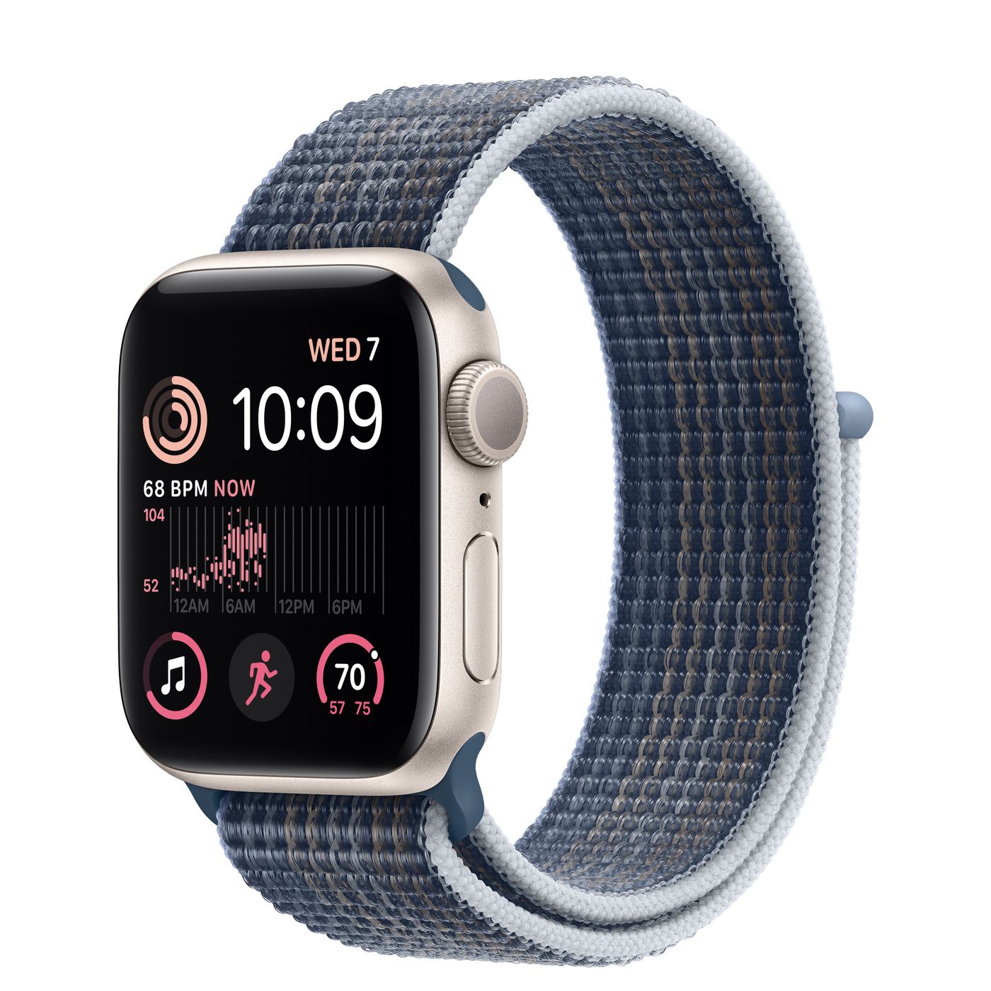 Apple Watch SE 2022 Starlight Aluminum Case with Sport Loop Gió Biển