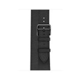  Apple Watch 40mm Hermès Space Black Stainless Steel Case with Noir Swift Leather Double Tour 