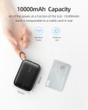  Pin dự phòng INNOSTYLE POWERGO MINI 10000MAH 22.5W tích hợp cáp USB-C IP22PDBLK 