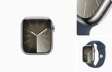  Đồng hồ Apple Watch Series 9 Stainless Steel với dây Sport Band 