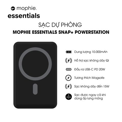  Sạc dự phòng mophie Essentials Snap+ powerstation 10,000mAh 