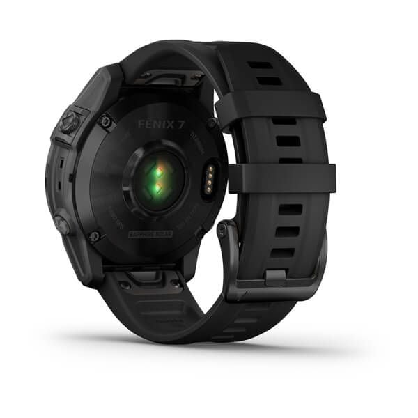  Đồng hồ thông minh fēnix 7 Sapphire Solar, Black DLC Ti with Black Silicone Band 