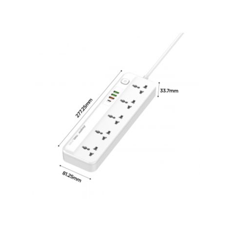  Ổ điện đa năng 5AC kèm 3USB-A và 1USB-C sạc nhanh PD (max 20W) - White - EPB2501EUWE 