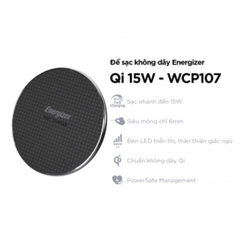  Đế sạc Energizer Qi 15W 