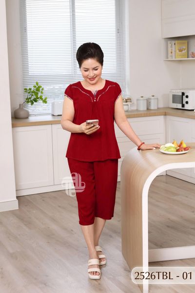 Đồ bộ Tole nữ mặc nhà Thành Duyên quần lửng, tay búp, thoáng mát, không rút -2526TBL