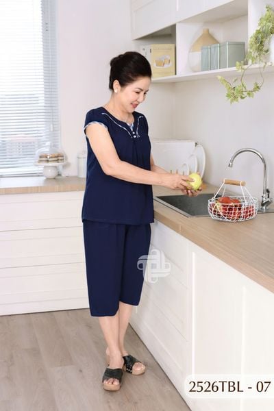Đồ bộ Tole nữ mặc nhà Thành Duyên quần lửng, tay búp, thoáng mát, không rút -2526TBL