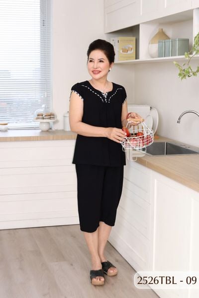 Đồ bộ Tole nữ mặc nhà Thành Duyên quần lửng, tay búp, thoáng mát, không rút -2526TBL