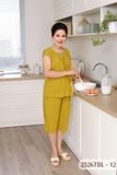 Đồ bộ Tole nữ mặc nhà Thành Duyên quần lửng, tay búp, thoáng mát, không rút -2526TBL