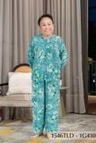 1546TLD(B) - Đồ bộ bông cho bà mặc nhà Thành Duyên, cổ tròn, tay lỡ, quần dài (01.24)