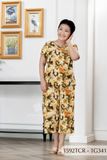 1592TCR - Đồ bộ Tole nữ trung niên mặc nhà Thành Duyên sọc, quần ống rộng, tay con, thoáng mát, không rút (10.23)
