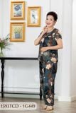 1593TCD- Đồ bộ Tole nữ trung niên mặc nhà Thành Duyên bông, tay con, quần dài ( 05-23)