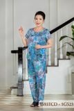 1593TCD- Đồ bộ Tole nữ trung niên mặc nhà Thành Duyên bông, tay con, quần dài ( 05-23)