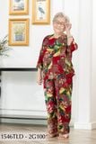 1546TLD(B) - Đồ bộ bông cho bà mặc nhà Thành Duyên, cổ tròn, tay lỡ, quần dài (01.24)