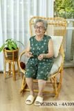 Đồ bộ thun  cho bà mặc nhà Thành Duyên cổ tròn, tay sát nách, quần lửng- 9538SNL (6-24)