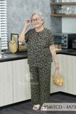 9546TCD -  Đồ bộ bông cho bà mặc nhà Thành Duyên chất liệu Thun cao cấp, cổ tròn, tay ngắn, quần dài (05-2024)
