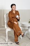 8512TDD- Đồ bộ Lụa nữ trung niên mặc nhà Thành Duyên pyjama, tay dài, quần dài  (01.24)
