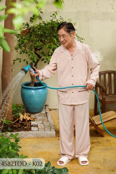 Đồ bộ Kate ông mặc nhà Thành Duyên quần dài, tay dài, thoáng mát, không rút -4582TDD