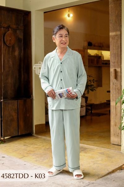 Đồ bộ Kate ông mặc nhà Thành Duyên quần dài, tay dài, thoáng mát, không rút -4582TDD