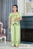 7578TCRD- Đồ bộ Lụa nữ trung niên mặc nhà Thành Duyên tay con, quần dài