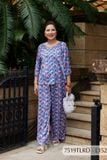 7519TLRD- Đồ bộ Lụa nữ trung niên mặc nhà Thành Duyên tay lỡ, quần dài