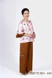 7007TCRD- Đồ bộ Lụa nữ trung niên mặc nhà Thành Duyên pyjama, tay dài, quần dài  (01.24)