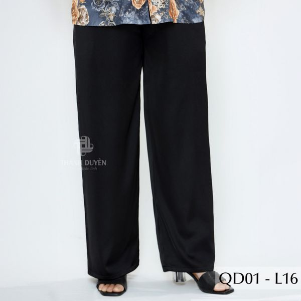 QD01- Quần Lụa đen cho bà mặc nhà Thành Duyên  (03.24)
