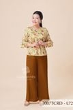 7007TCRD- Đồ bộ Lụa nữ trung niên mặc nhà Thành Duyên pyjama, tay dài, quần dài  (01.24)