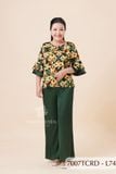 7007TCRD- Đồ bộ Lụa nữ trung niên mặc nhà Thành Duyên pyjama, tay dài, quần dài  (01.24)