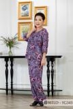 1598TLD- Đồ bộ Tole nữ trung niên mặc nhà Thành Duyên bông, tay lỡ, quần dài (03-24)