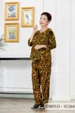 1598TLD- Đồ bộ Tole nữ trung niên mặc nhà Thành Duyên bông, tay lỡ, quần dài (03-24)