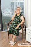Đồ bộ thun  cho bà mặc nhà Thành Duyên cổ tròn, tay sát nách, quần lửng- 9538SNL (6-24)