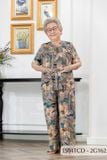 1504TCD Đồ bộ bông cho bà mặc nhà Thành Duyên cổ tròn, tay ngắn, quần dài (28-07-2023)