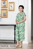 1592TCR - Đồ bộ Tole nữ trung niên mặc nhà Thành Duyên sọc, quần ống rộng, tay con, thoáng mát, không rút (05.23)