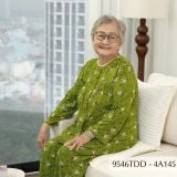 9546TDD Đồ bộ bông cho bà mặc nhà Thành Duyên chất liệu Thun cao cấp, cổ tròn, tay dài, quần dài (07-2024)