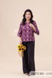 7007TCRD- Đồ bộ Lụa nữ trung niên mặc nhà Thành Duyên pyjama, tay dài, quần dài  (01.24)