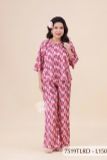 7519TLRD- Đồ bộ Lụa nữ trung niên mặc nhà Thành Duyên tay lỡ, quần dài