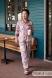 7532TLD- Đồ bộ Lụa pyjama nữ trung niên mặc nhà Thành Duyên tay lỡ, quần dài