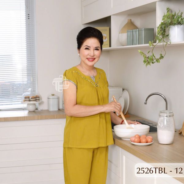 Đồ bộ Tole nữ mặc nhà Thành Duyên quần lửng, tay búp, thoáng mát, không rút -2526TBL