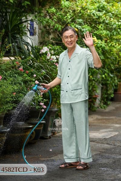 Đồ bộ Kate ông mặc nhà Thành Duyên quần dài, tay dài, thoáng mát, không rút -4582TCD